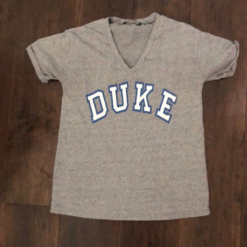 Duke University V-neck cotton shirt size L!